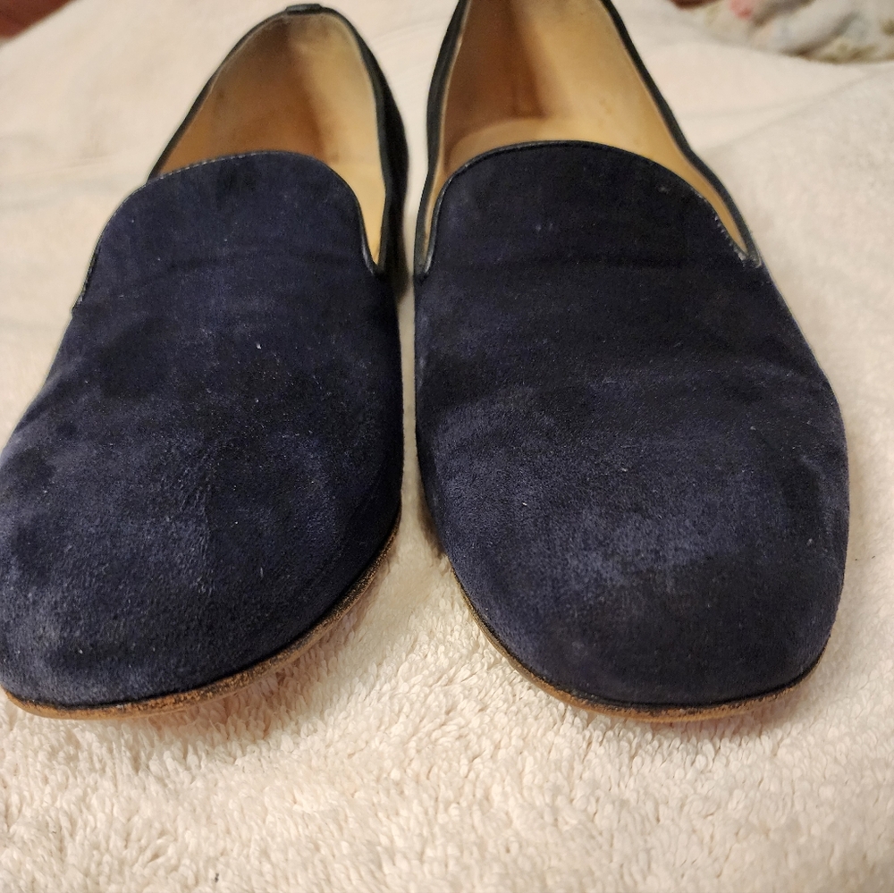 TALBOTS Blue Suede Loafers, Size 9. - Picture 5 of 11